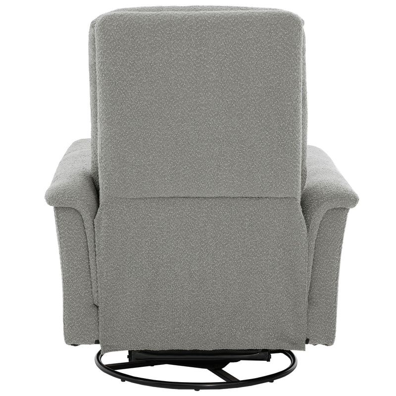 Manual Recliner Chair With 8 Point Massage And Swivel Function
