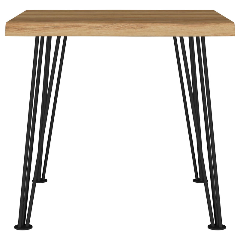 Zander Square Wood Top Coffee Table Natural Brown