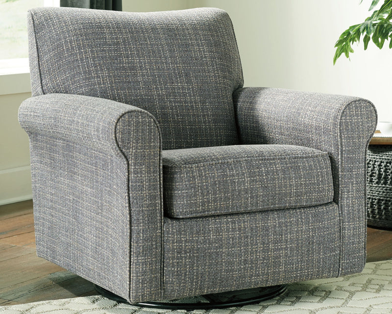 Renley - Swivel Glider Accent Chair - Ash