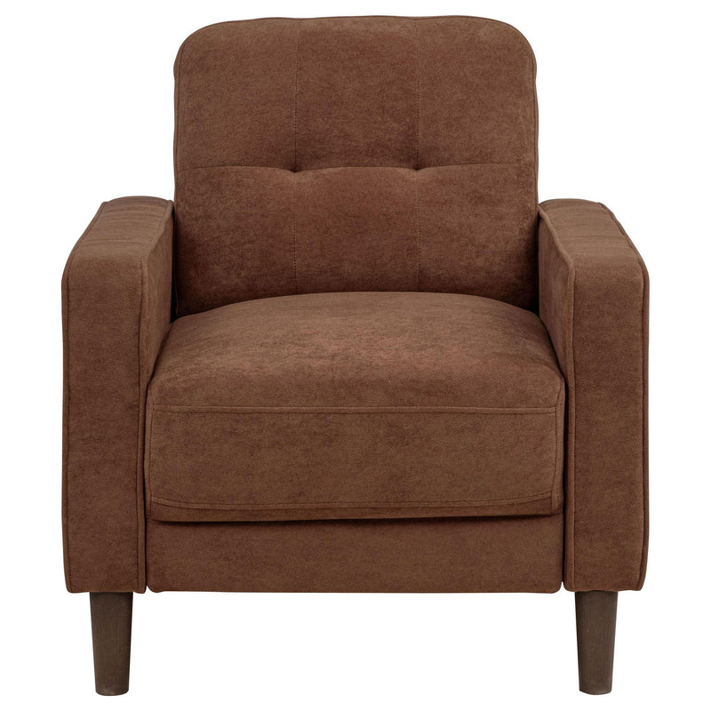 Bowen II 3-piece Fabric Upholstered Track Arm Sofa Set Rust