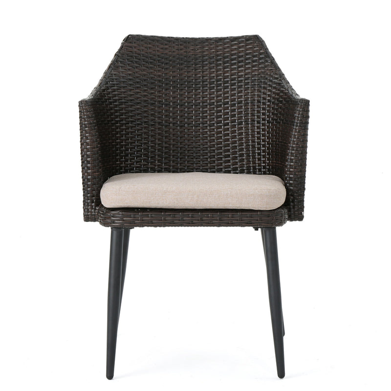 Kenneth - 3 Pieces Chat Set Outdoor Furniture - Brown Multi