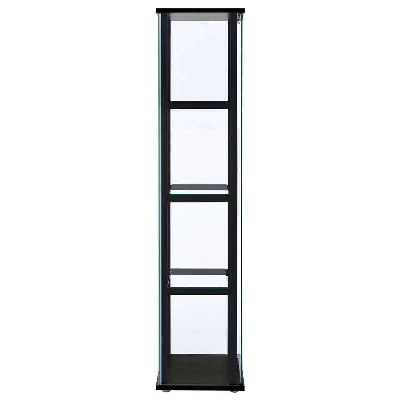 Serena - 4 Shelf Curio Cabinet - Black