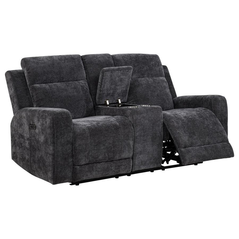 Kennett - Chenille Upholstered Power Reclining Loveseat