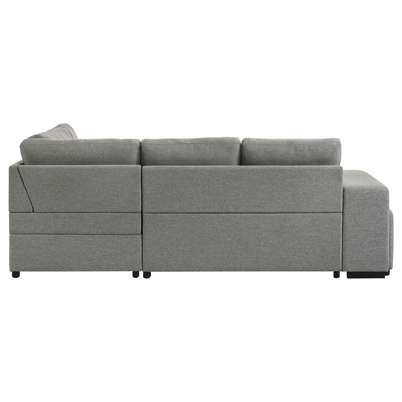 Atkinson - Sleeper Sectional Sofa With Lift Top Chaise - Gray