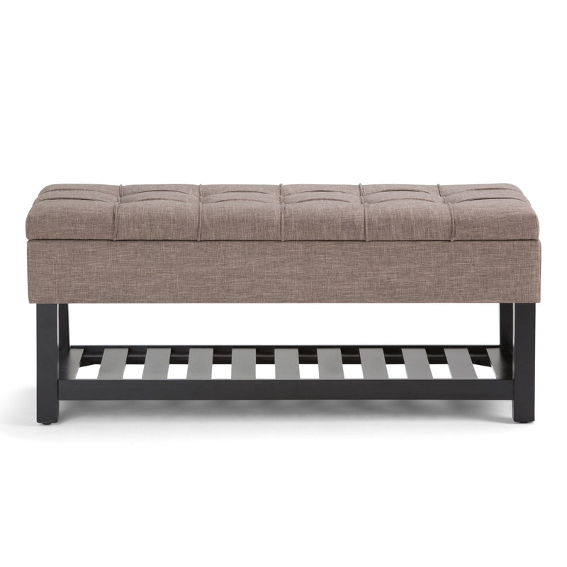 Saxon - Upholstered Transitional Storage Ottoman Bench