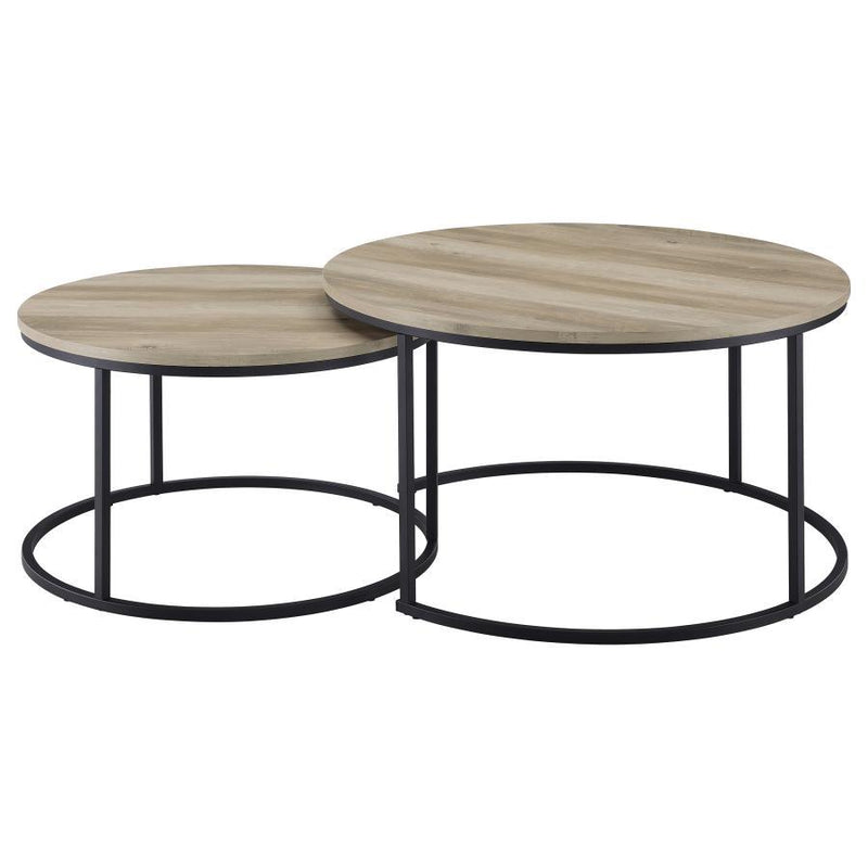 Lainey - 2 Piece Round Faux Marble Nesting Coffee Table