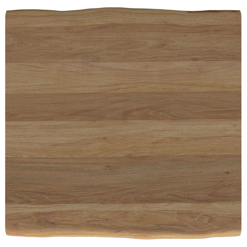 Zander Square Wood Top Coffee Table Natural Brown