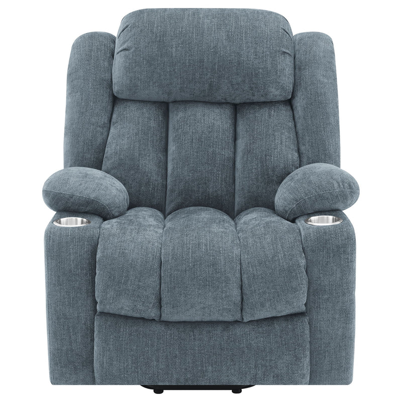 Beca - Upholstered Power Lift Recliner With Cupholders And USB Charging