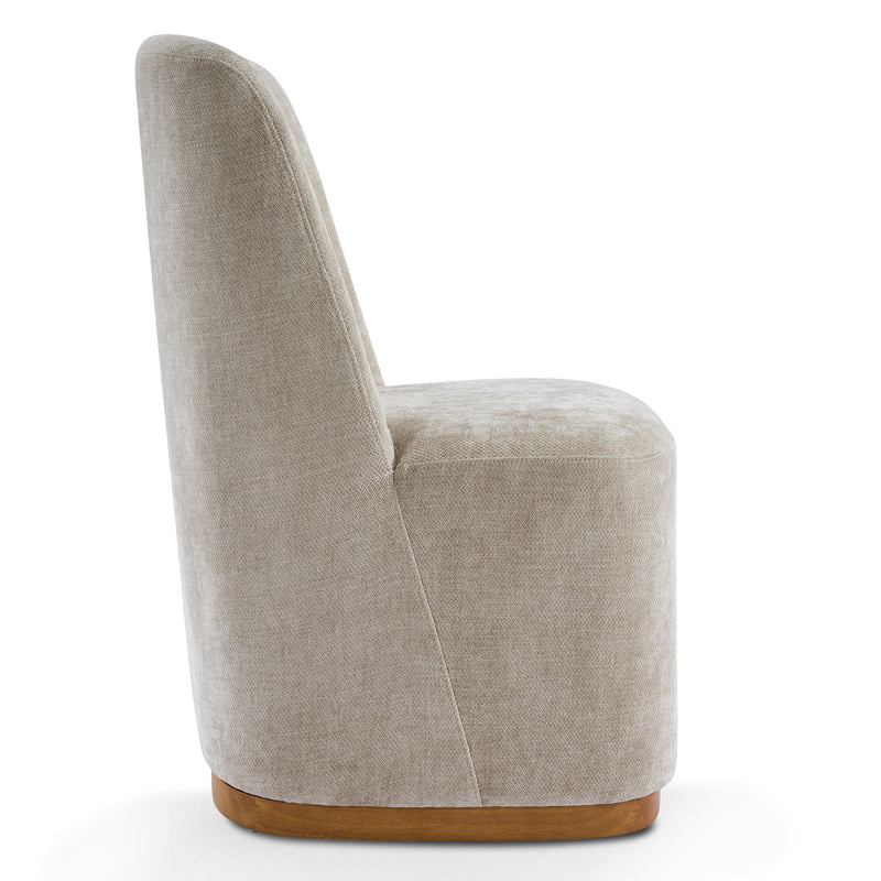 Indoor Upholstered Dining Chair (Set of 2) With Sturdy Frame - Oatmeal