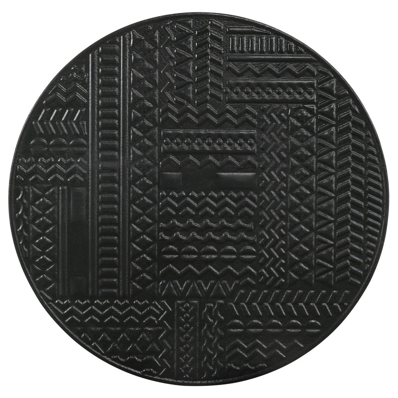 Loannis 2-piece Round Mango Wood Nesting Table Matte Black