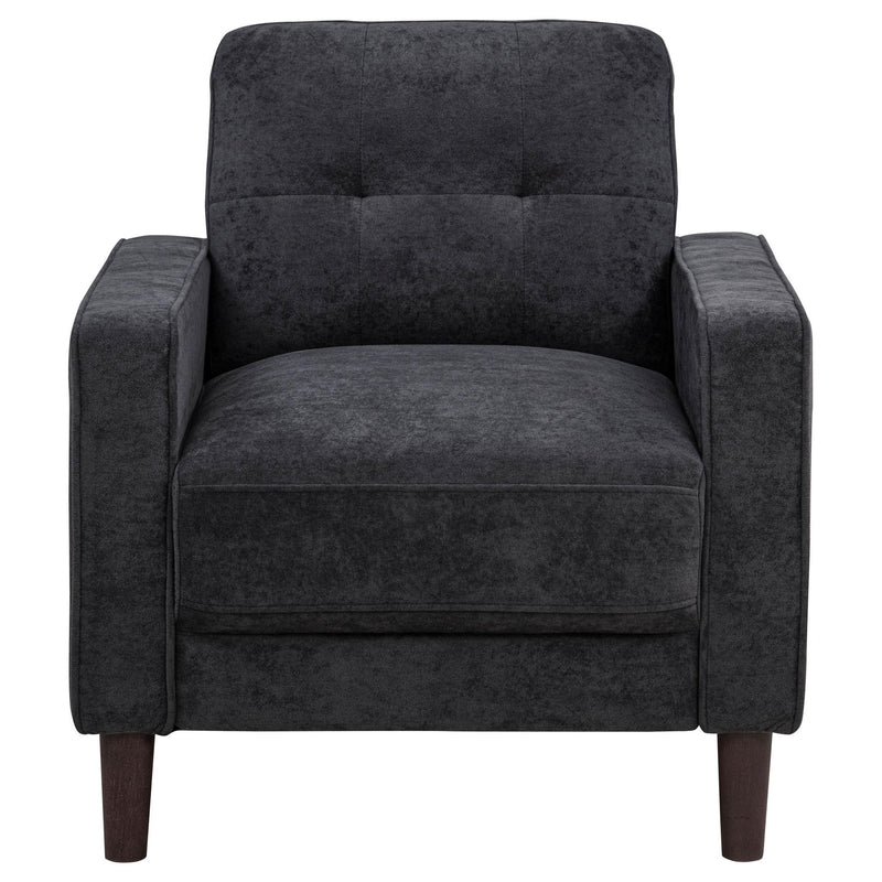 Bowen II Fabric Upholstered Track Arm Chair Steel Grey