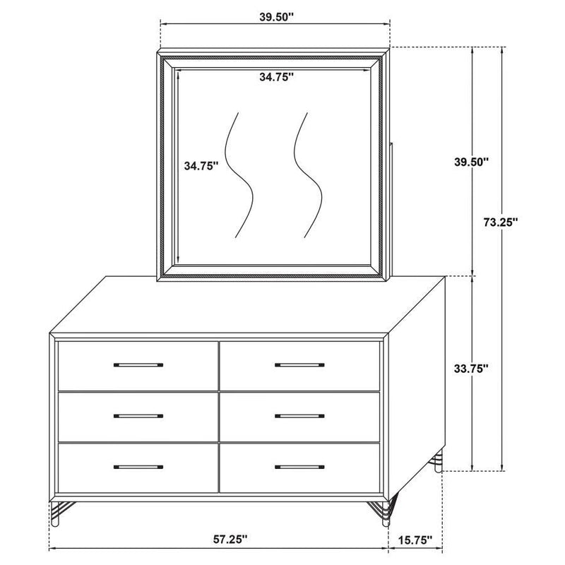 Lucia - 6-Drawer Dresser