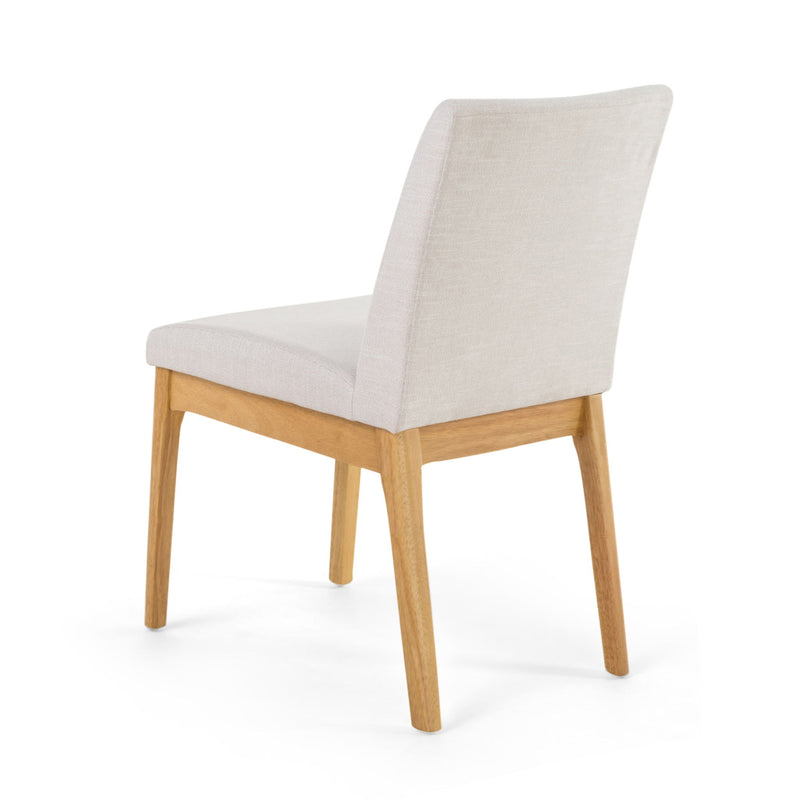 Contemporary Dining Chair (Set of 2) With Upholstered Legs - Light Beige