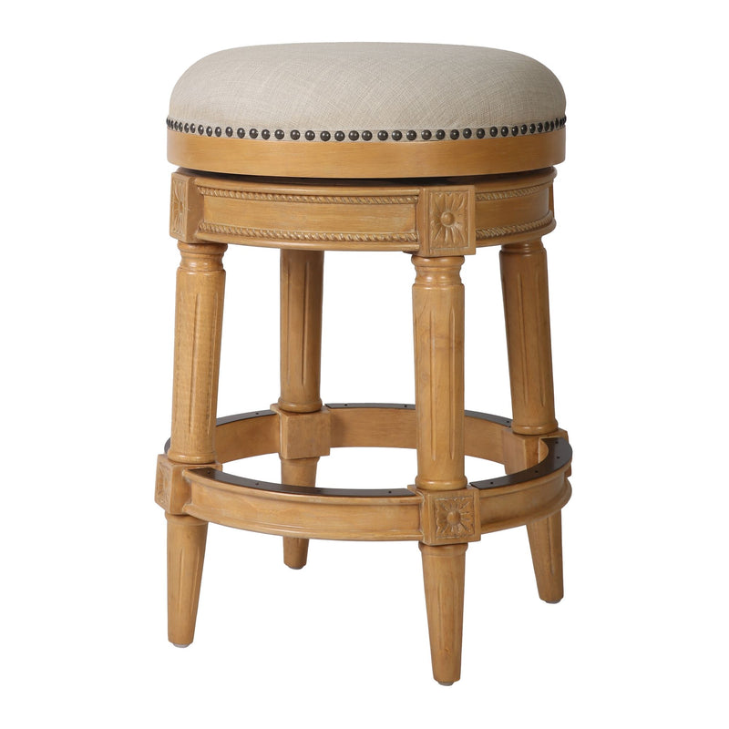 Rustic Elegance Backless Swivel Stool