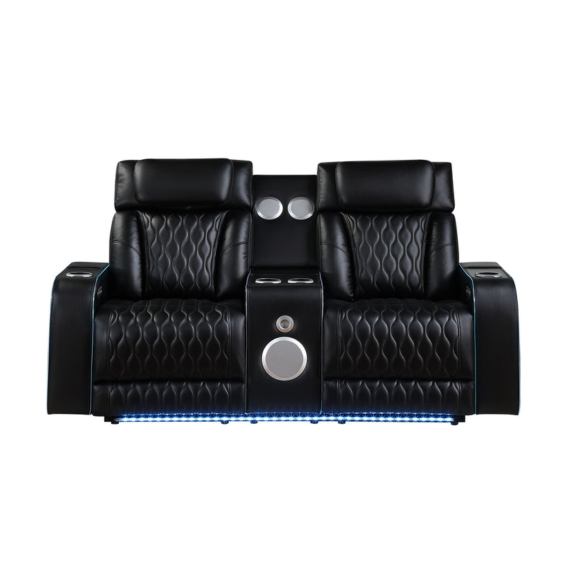 Electra - Power Reclining Set With Power Headrests, Massage And LED Lighting