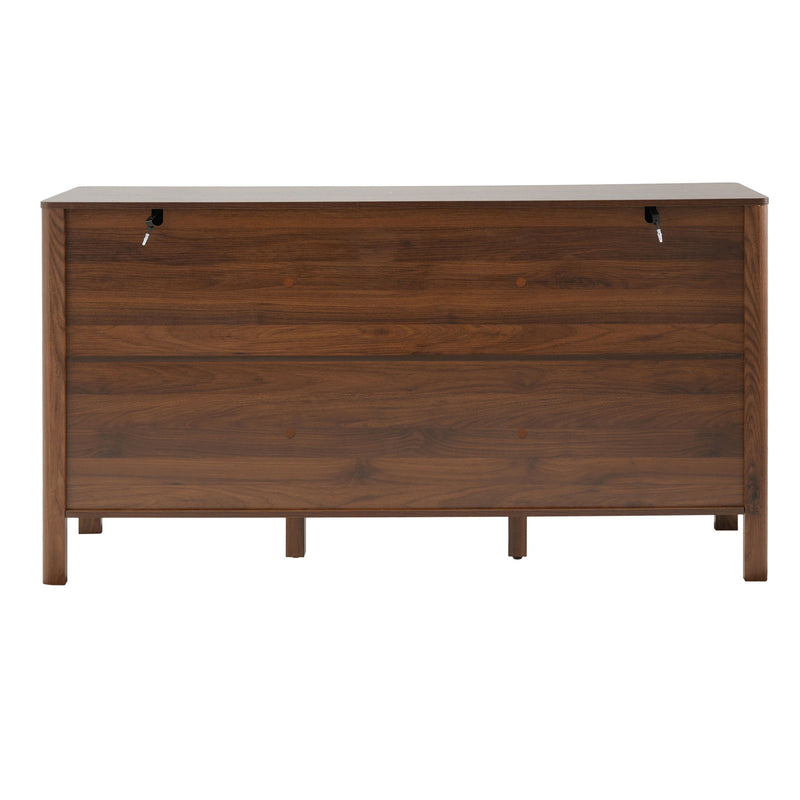 Colored Fluted Sideboard With 3 Doors And 1 Drawer