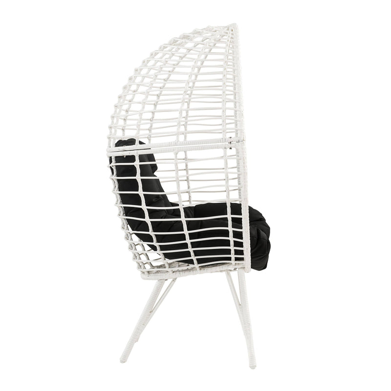 Galzed - Patio Lounge Chair - Black / White