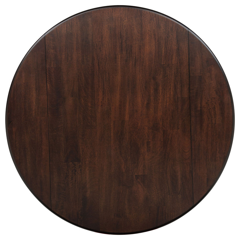 Verety - 5 Piece Round Dining Set With Chairs - Dark Brown