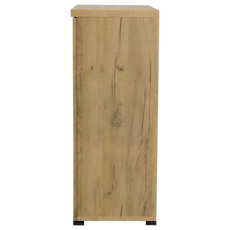 Bristol - 6-Shelf Engineered Wood Shoe Cabinet - Golden Oak