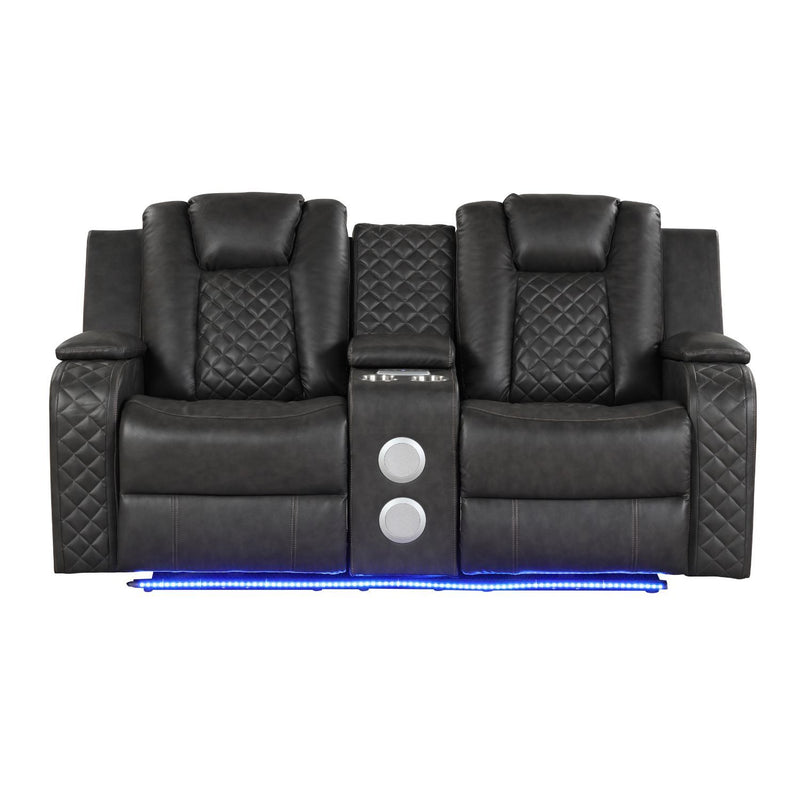 Benz - LED & Power Recliner With Adjustable Headrests And Ambient LED Lighting