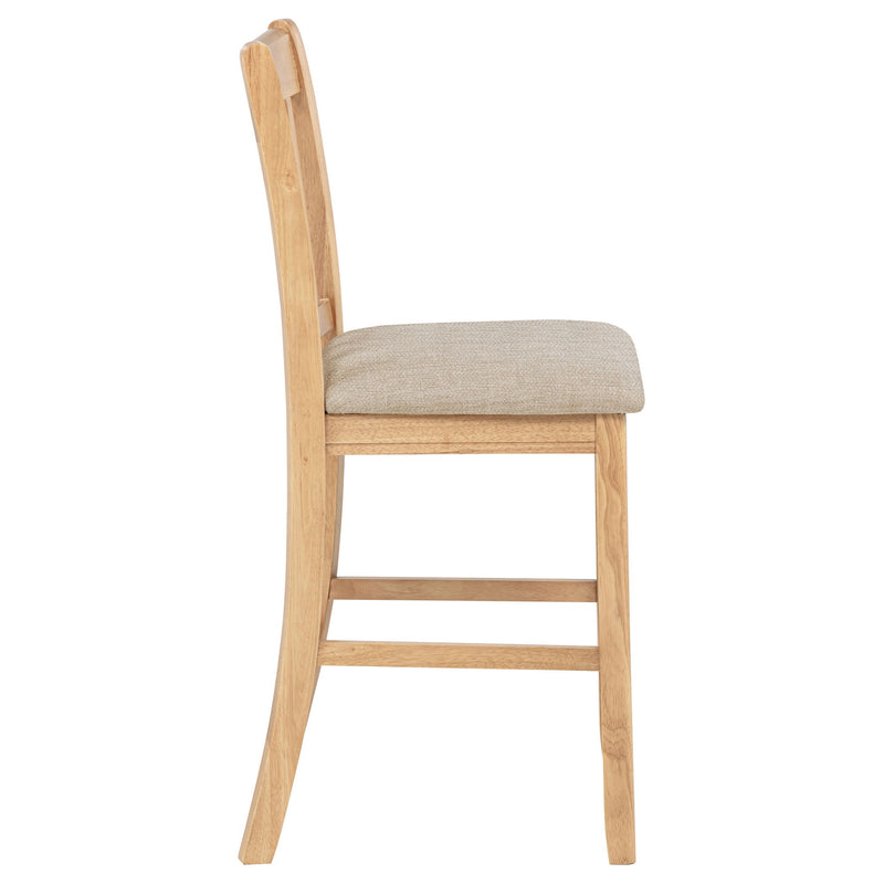 Davis - Counter Height Dining Chair Linen (Set of 2) - Light Oak