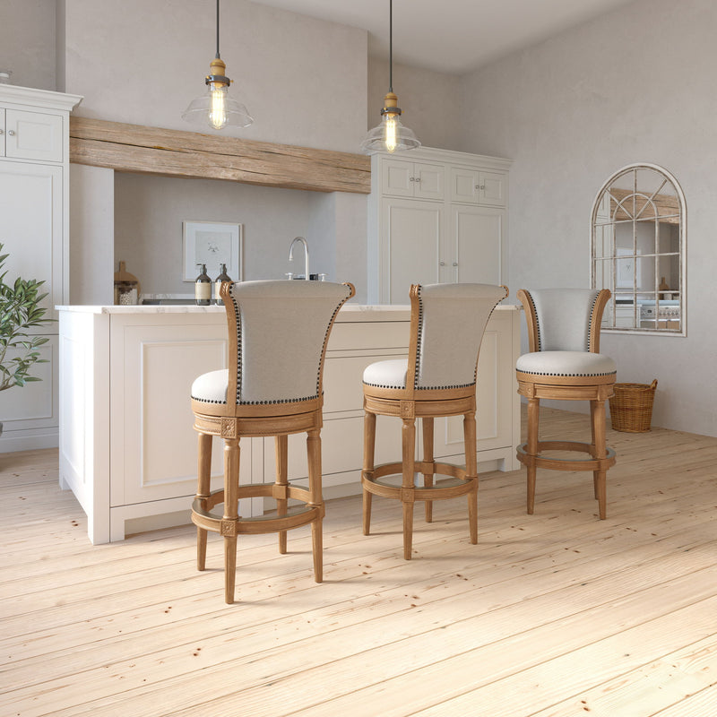 Swivel Barstool With High-Back