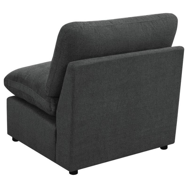 Collins - Modular Armless Chair - Dark Gray