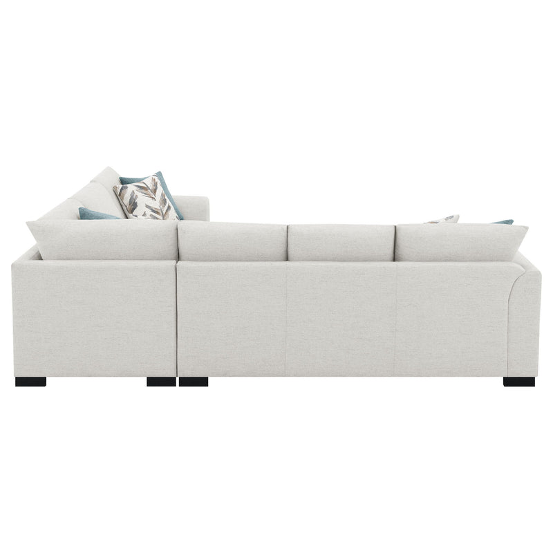 Radison - Upholstered Sectional Sofa With Hidden Sleeper - Greige