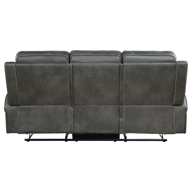 Forrest - Motion Reclining Sofa Comfort With Elegant Tufting And Wide Track Arms - Gray