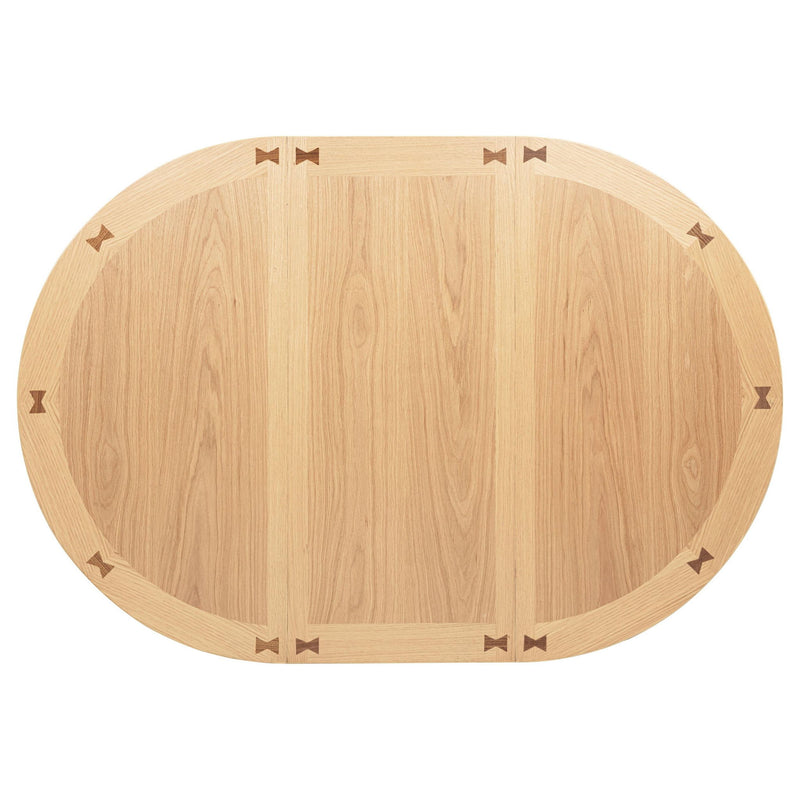 Lavon Oval 60-inch Counter Height Extension Dining Table Light Oak