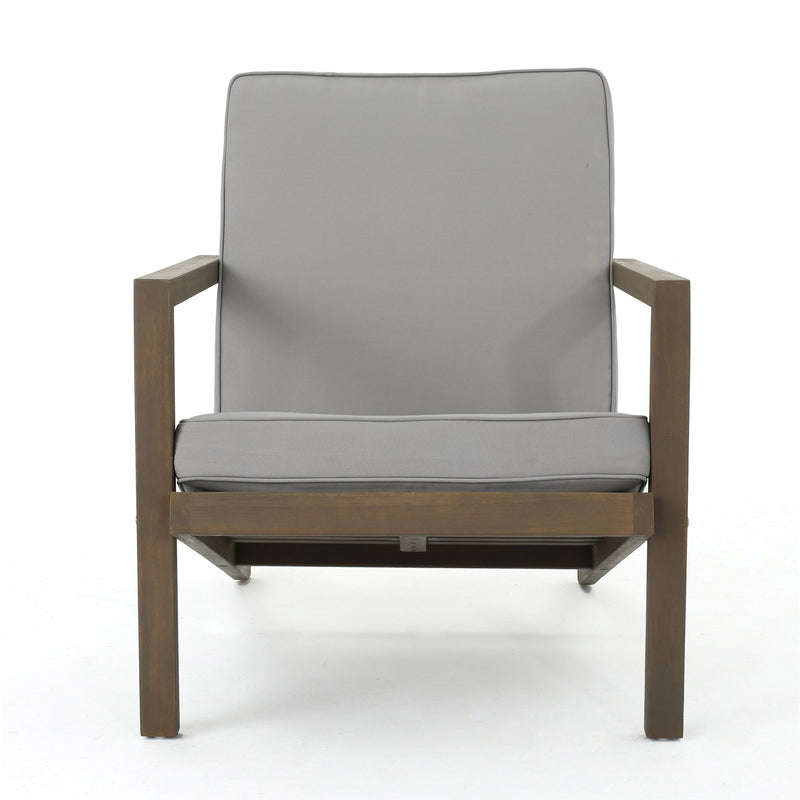 Celestaria - 3 Piece Outdoor Chat Set With Adirondack Chairs, Cushions And Side Table