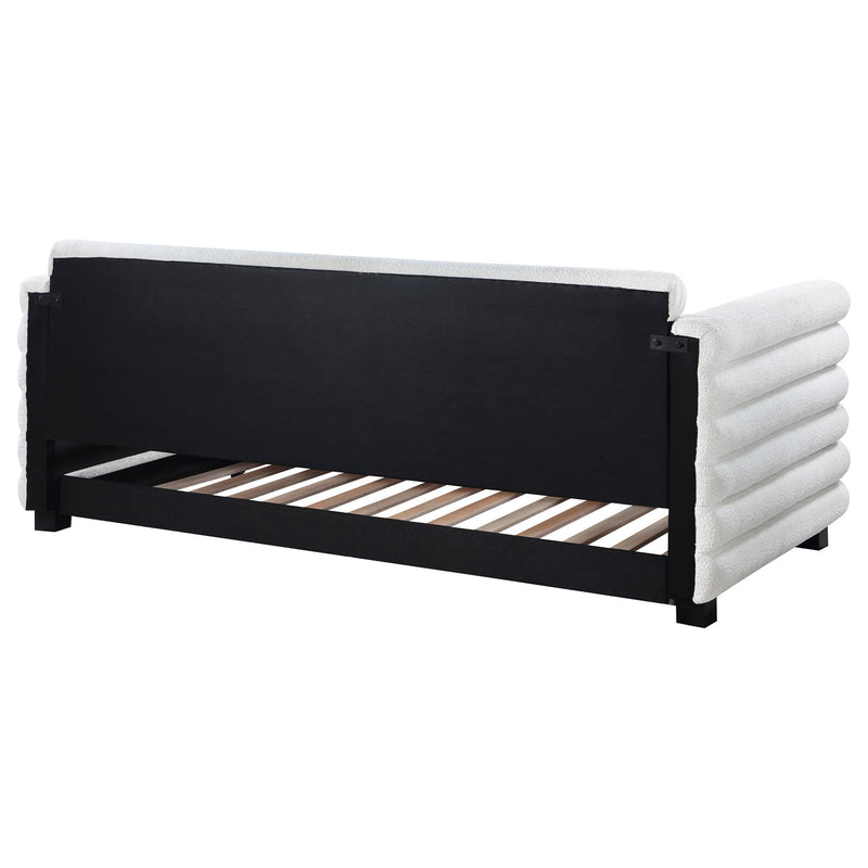 Fandango - Upholstered Twin Day Bed With Trundle - White