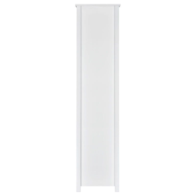 Dylan 68-inch 4-shelf Storage Bookshelf White High Gloss