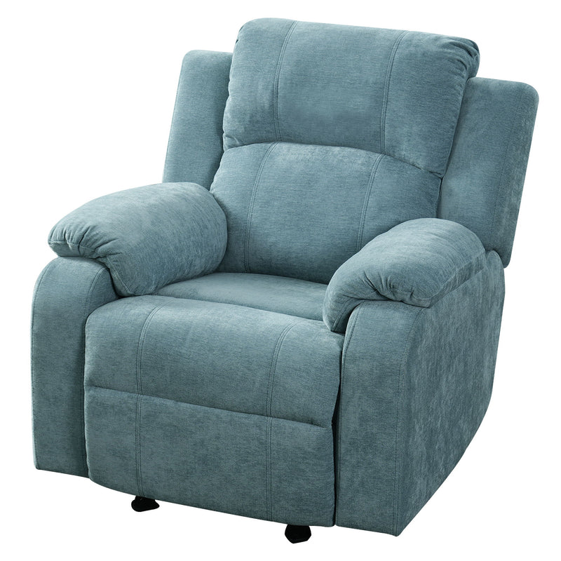 Upholstered Manual Recliner Chair With 3 Adjustable Backrest Positions