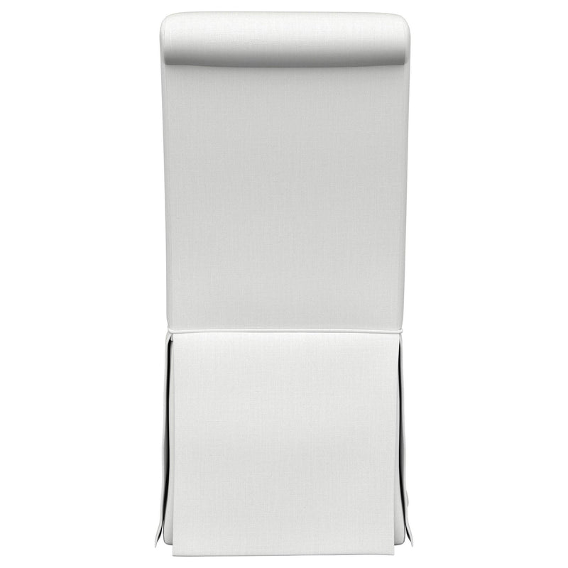 Shawna Upholstered Skirted Side Chair White (Set of 2)