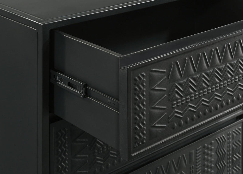 Alcoa 3-drawer Multi-Purpose Tall Accent Cabinet Black