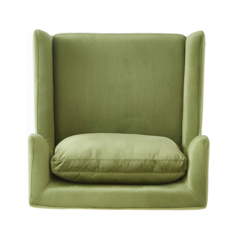 Elegant Curved Armrest Accent Armchair
