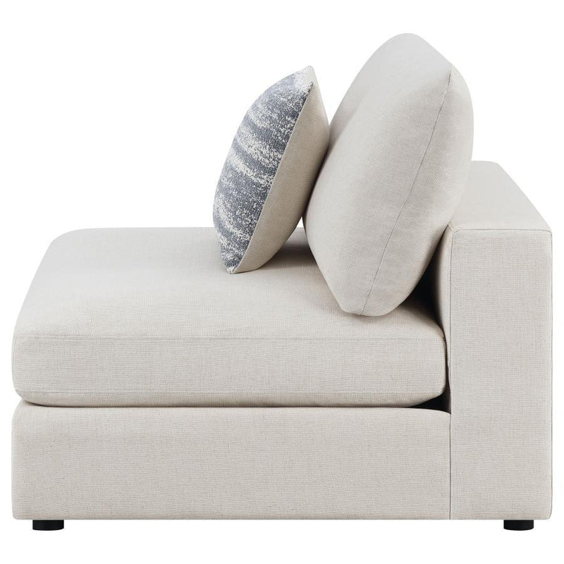 Serene - Upholstered Armless Chair - Beige