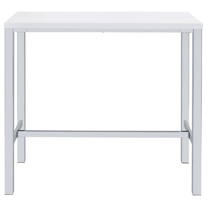 Natividad 5-piece Pub Height Bar Table Set White High Gloss