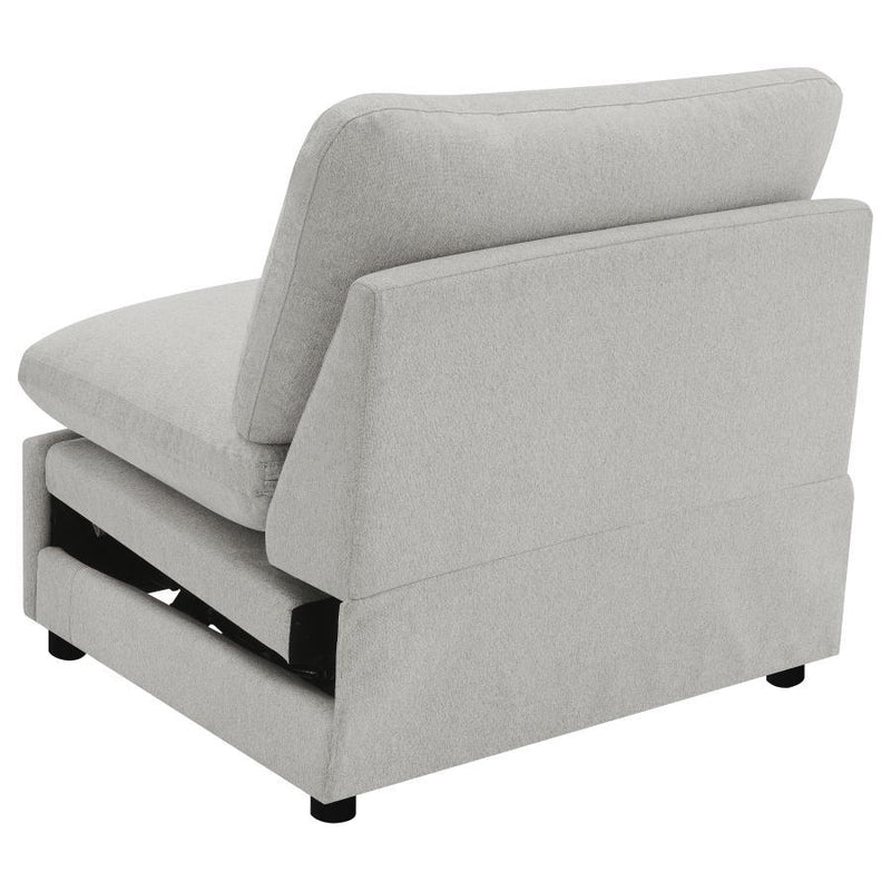 Collins - Modular Power Reclining Sectional Power Armless Chair - Gray