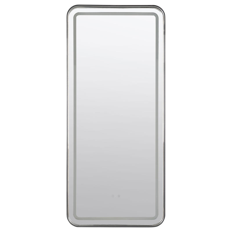 Glendora LED Standing Mirror with Bluetooth Speaker Black