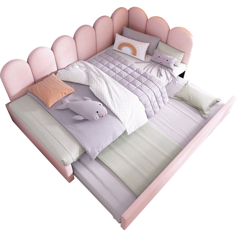 Upholstered Daybed With Pull-Out Bed