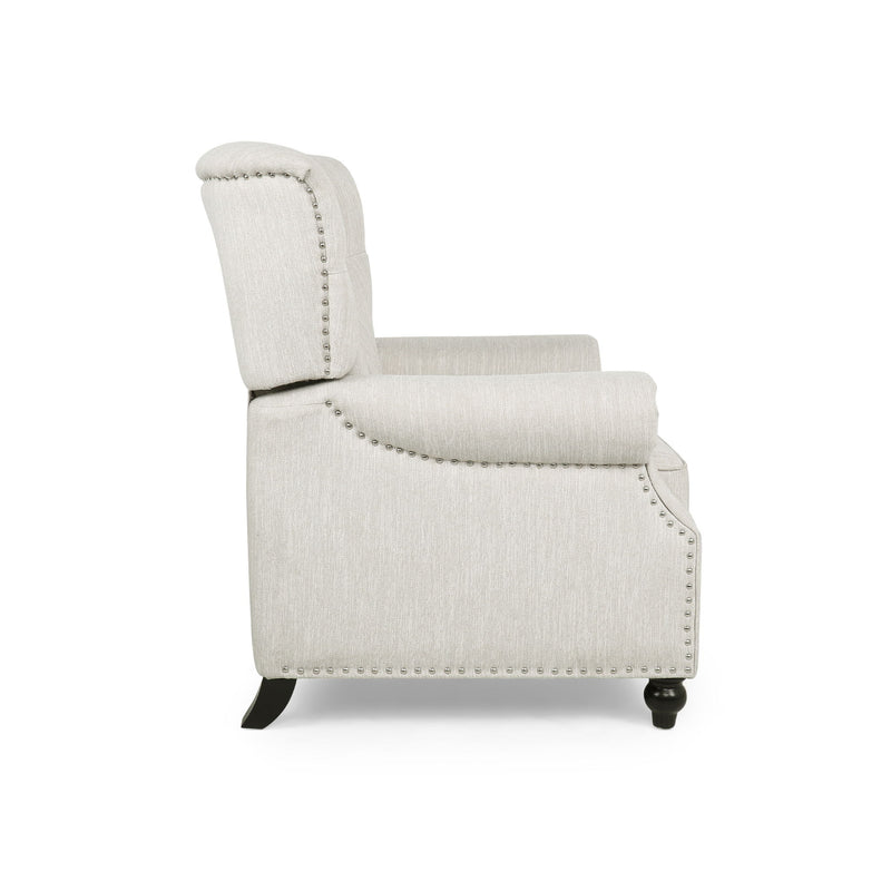 Welch - Contemporary Tufted Pushback Recliner - Beige