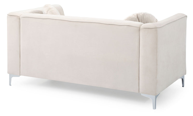 Glam Styled Micro Suede Loveseat