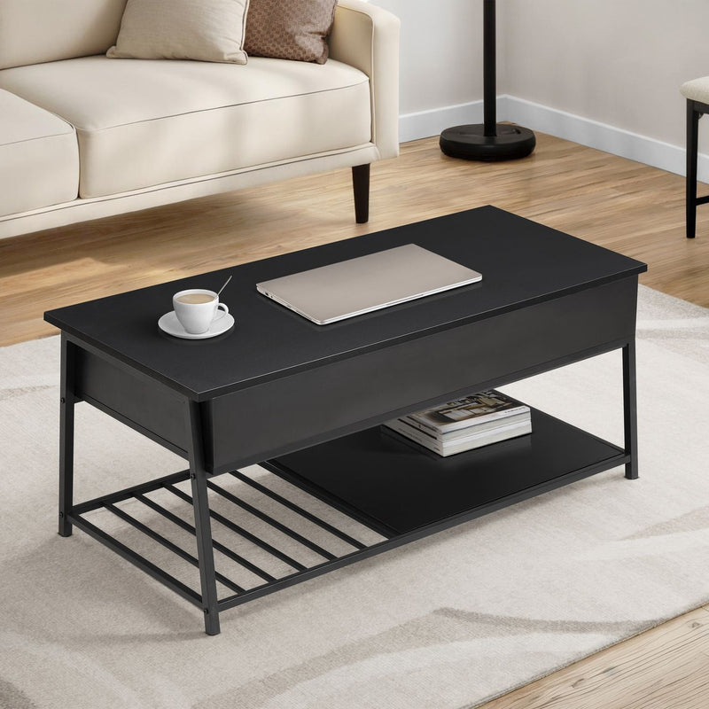Contemporary Coffee Table, Lift Top, Rectangular