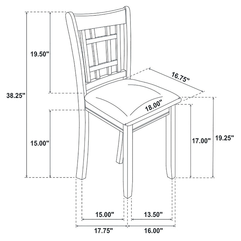 Ingall - 5 Piece Set With Storage Table And Upholstered Chairs - Medium Gray