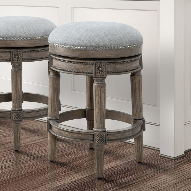 Rustic Elegance Backless Swivel Stool
