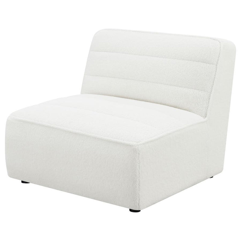 Sunny - Upholstered Armless Chair Natural - Ivory