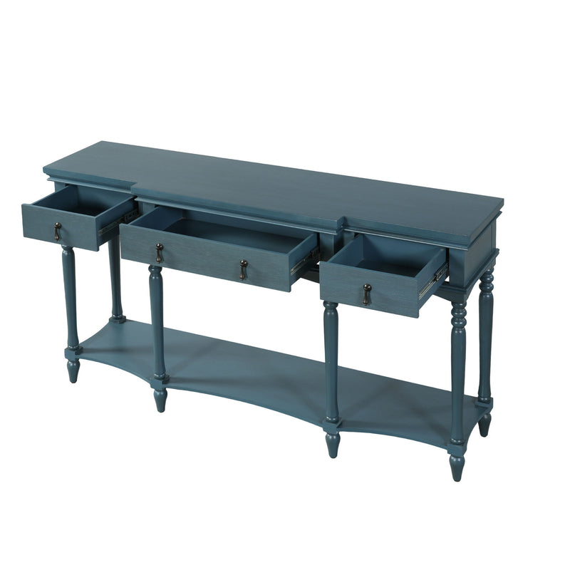 Retro Console Table With 3 Soft Close Drawers
