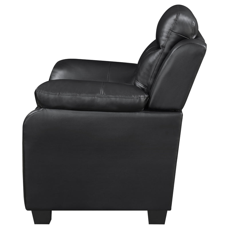 Winchell - Upholstered Padded Arm Tufted Accent Chair - Black
